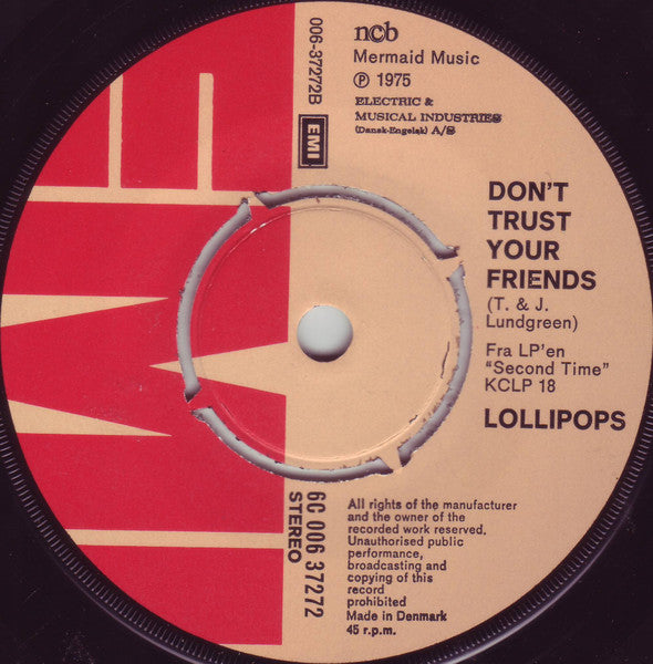 Lollipops : On A stage (7")