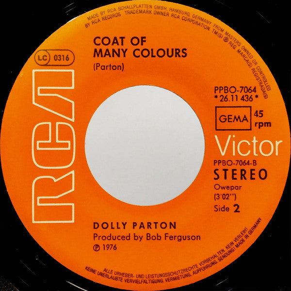 Dolly Parton : Jolene (7")