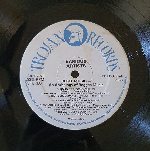 Various : Rebel Music - An Anthology Of Reggae Music (2xLP, Comp)