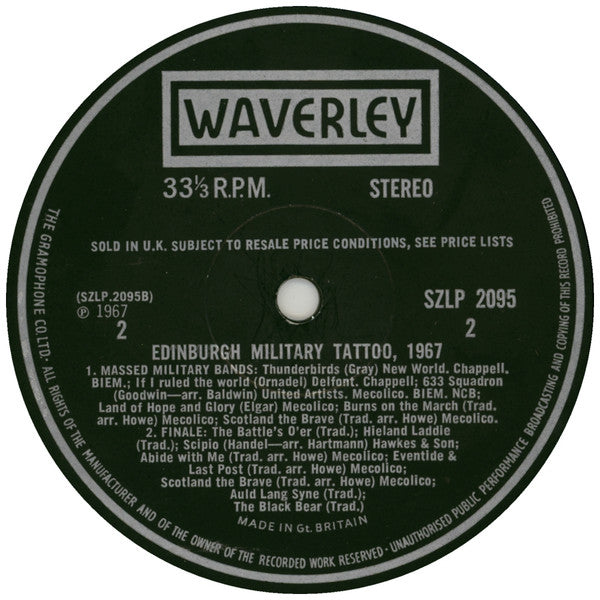 Various : The Edinburgh Military Tattoo 1967 (LP, Comp)