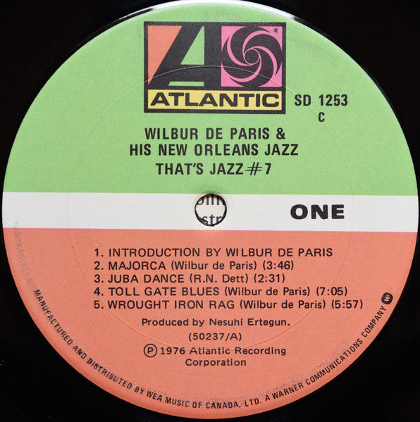 Wilbur De Paris And His New New Orleans Jazz : That's Jazz 7 (LP, Album, RE)