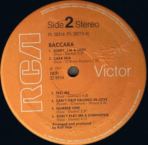Baccara : Baccara (LP, Album, Gra)