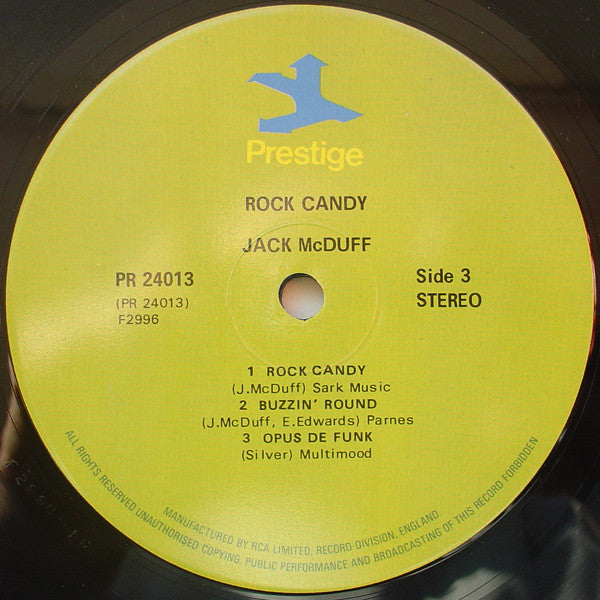 Brother Jack McDuff : Rock Candy (2xLP, Comp)