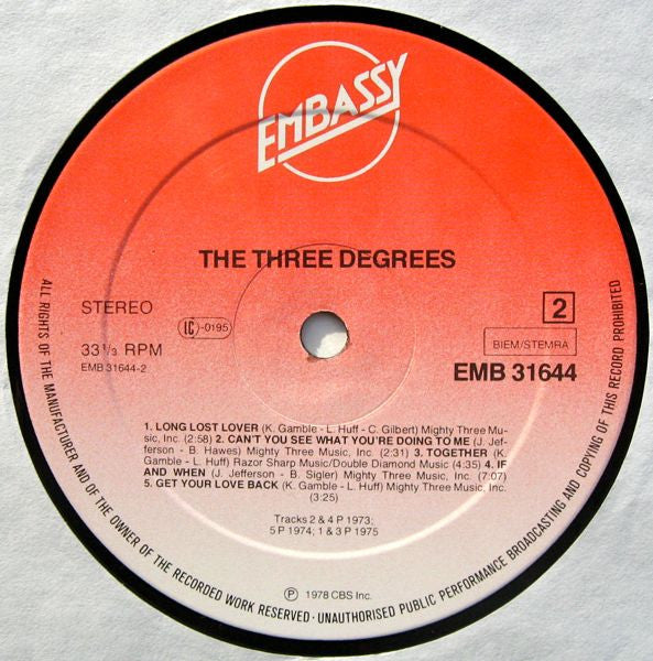 The Three Degrees : The Three Degrees (LP, Comp)