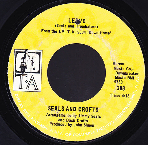 Seals & Crofts : Ridin' Thumb (7")
