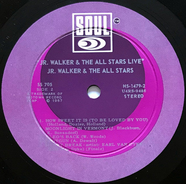 Junior Walker & The All Stars : Jr. Walker & The All Stars "Live!" (LP, Album)
