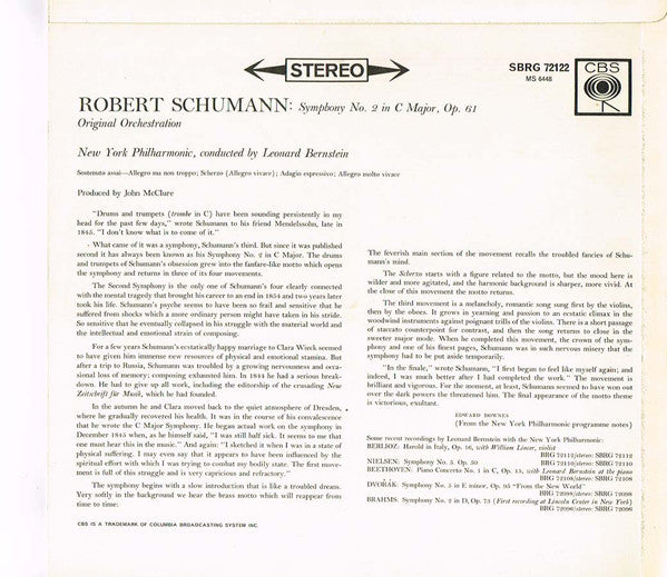 Robert Schumann : Symphony No. 2 In C (LP)