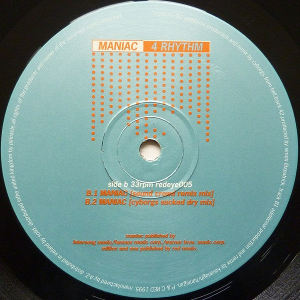 4 Rhythm : Maniac (12")