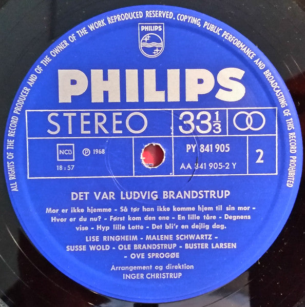 Various : Det Var Ludvig Brandstrup (LP, Comp)