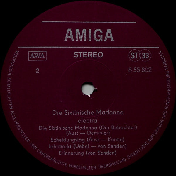 Electra (7) : Die Sixtinische Madonna (LP, Album, Red)