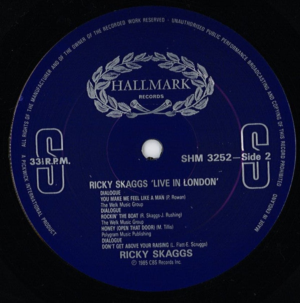 Ricky Skaggs : Live In London (LP, Album)