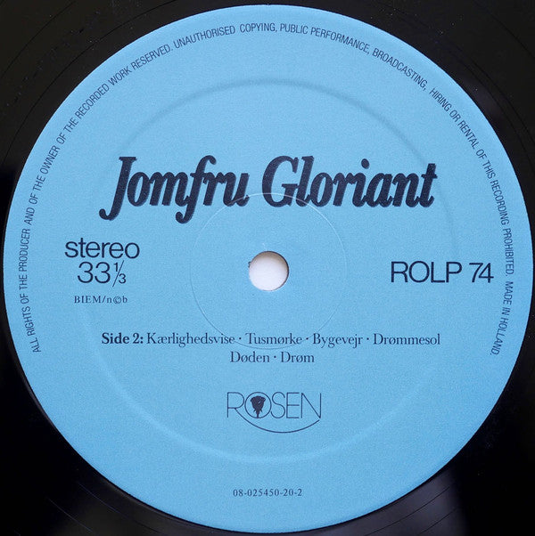 Otto Gelsted, Kurt Ravn, Nicolai Engstrøm : Jomfru Gloriant (Digte Af Otto Gelsted Sunget Af Kurt Ravn Musik Af Nicolai Engstrøm) (LP, Album)
