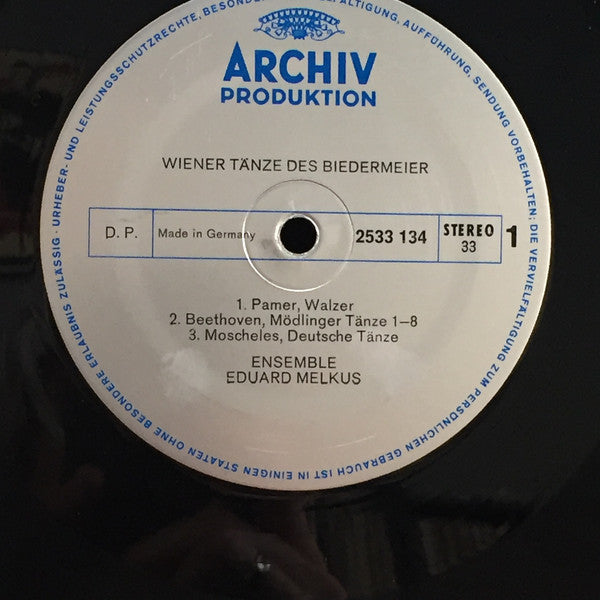 Ensemble Eduard Melkus : Wiener Tänze Des Biedermeier (LP, Album)