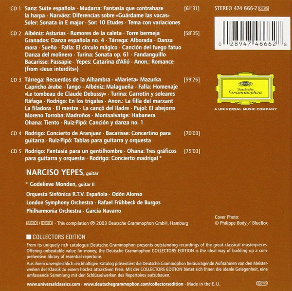 Narciso Yepes : Guitarra Espańola (5xCD, RE + Box, Comp)