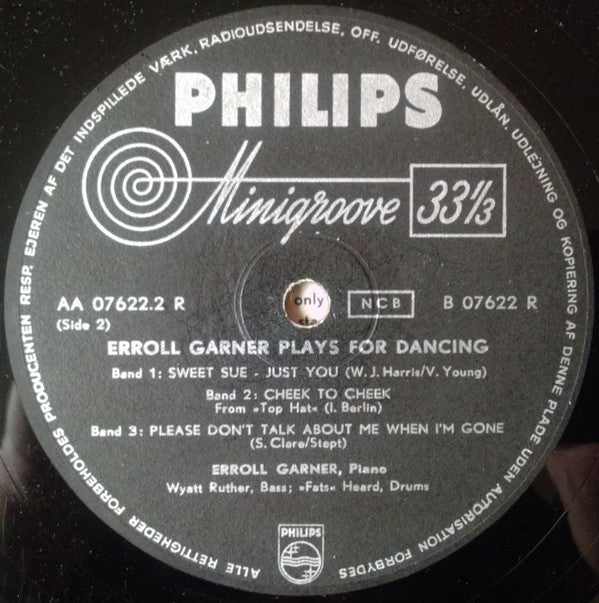 Erroll Garner : Erroll Garner Plays For Dancing (10", Mono)