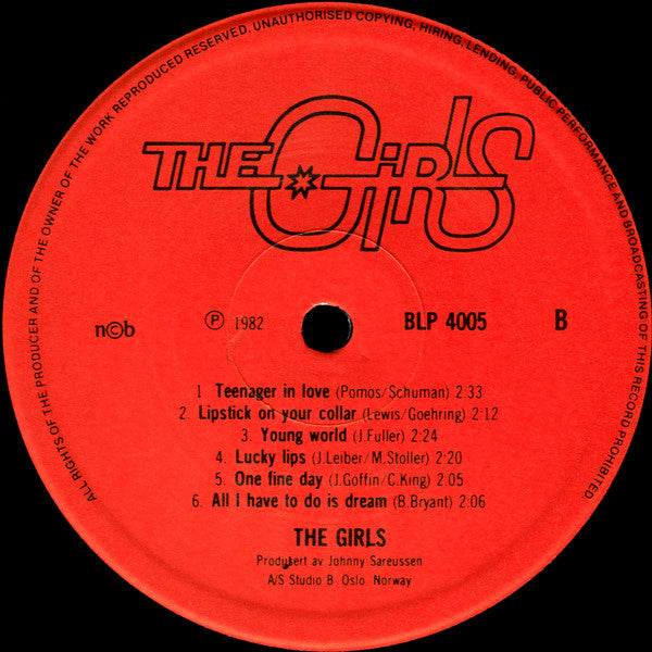 The Girls (9) : The Girls (LP, Album, Red)