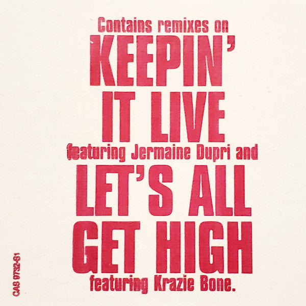 Da Brat : Keepin' It Live / Let's All Get High (12", Promo)
