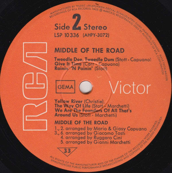 Middle Of The Road : Middle Of The Road (LP, Album)