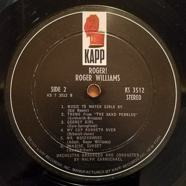 Roger Williams (2) : Roger! (LP, Album)