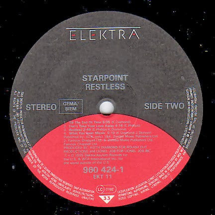 Starpoint : Restless (LP, Album)