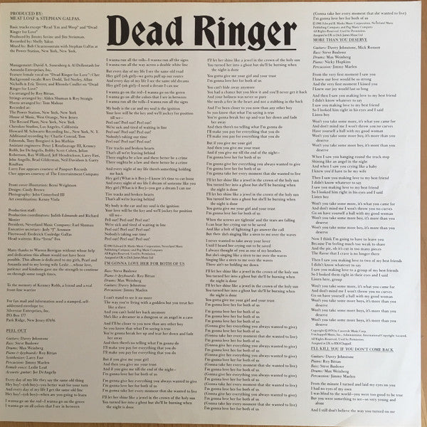 Meat Loaf : Dead Ringer (LP, Album)