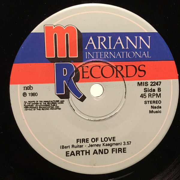 Earth And Fire : Weekend (7", Single, Sol)