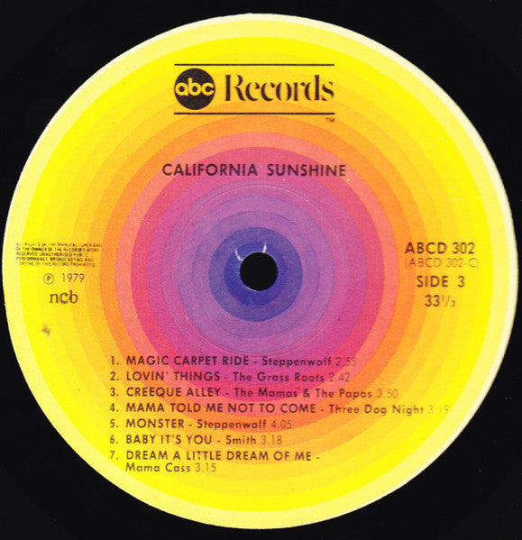 Various : California Sunshine (2xLP, Comp)