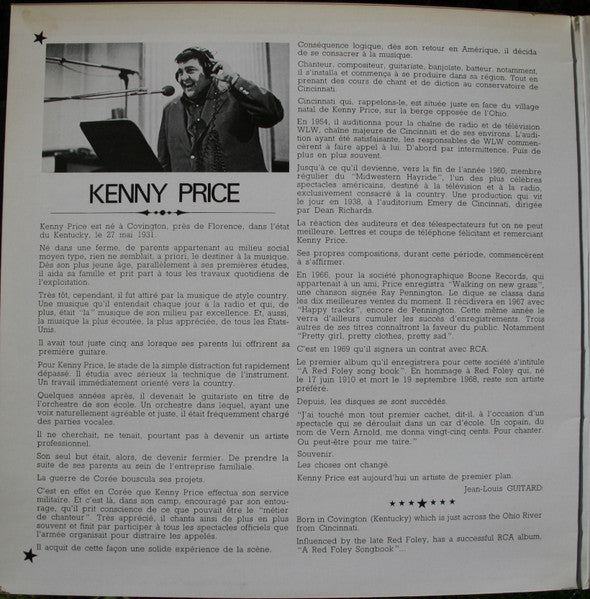 Kenny Price : Country - The Sheriff Of Boone County (LP, Comp)