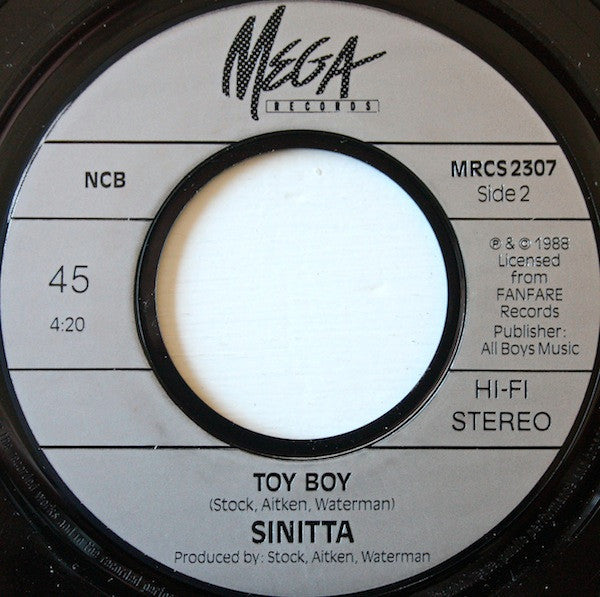 Sinitta : Cross My Broken Heart (7", Single)