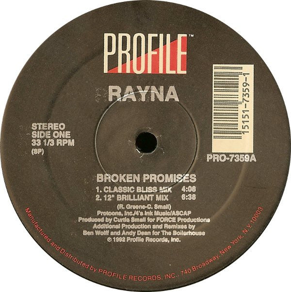 Rayna : Broken Promises (12")