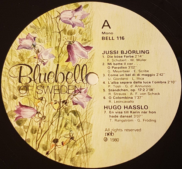 Jussi Björling, Hugo Hasslo, Joel Berglund, Set Svanholm, Brita Hertzberg, Alice Babs : Gröna Lund Sommaren 1950 (LP, Mono)