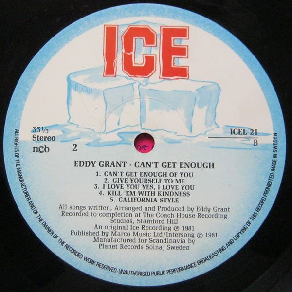 Eddy Grant : Can't Get Enough (LP, Album)