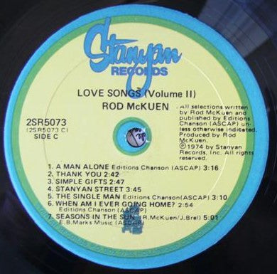 Rod McKuen : Love Songs (2xLP)