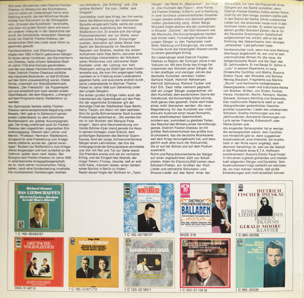 Dietrich Fischer-Dieskau : Lieder von Haydn • Beethoven • Schubert • Mendelssohn • Schumann • Brahms • Wolf • Strauss (LP, Comp, Gat)