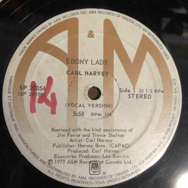 Carl Harvey : Ebony Lady (12")