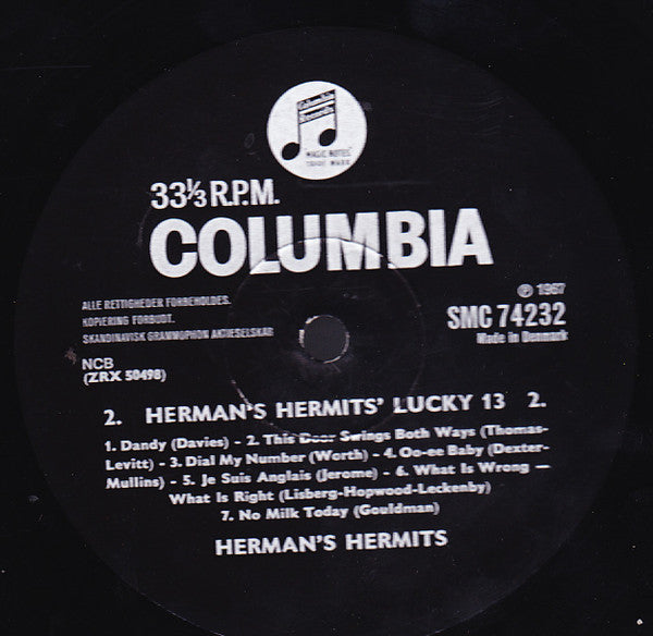 Herman's Hermits : Lucky 13 (LP, Comp)