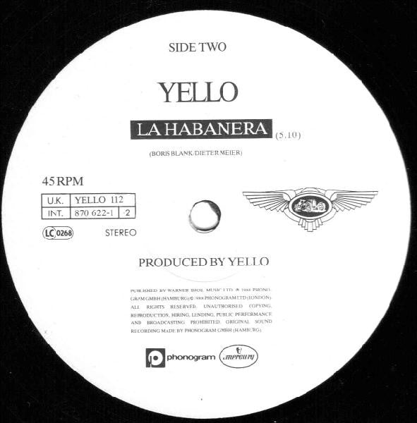 Yello : The Race (12", Single, MP, Gol)