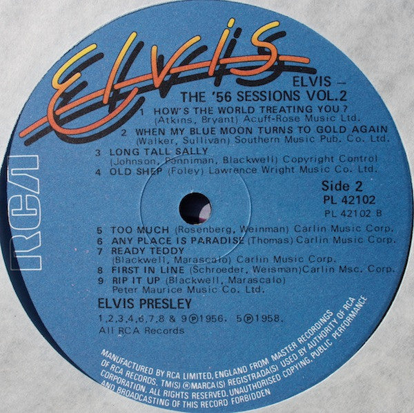 Elvis Presley : The '56 Sessions Volume 2 (LP, Comp, Mono)