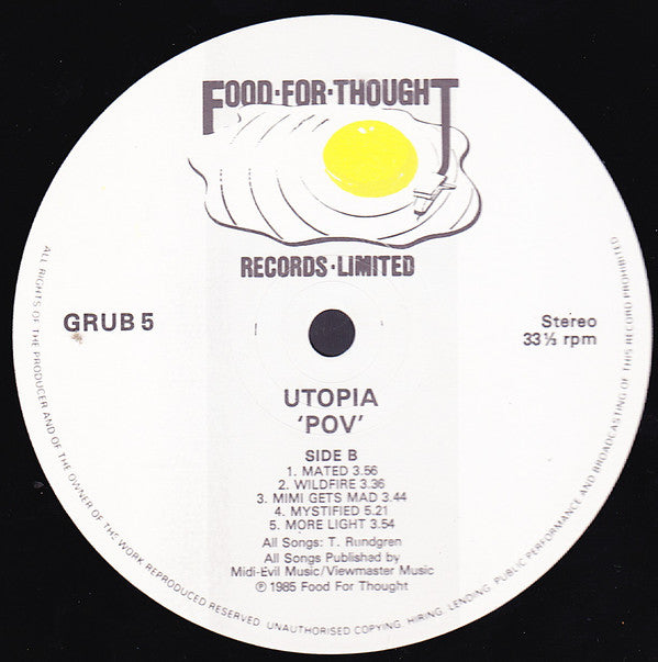 Utopia (5) : POV (LP, Album)