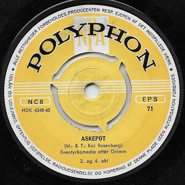 Kai Rosenberg : Askepot (7", EP)