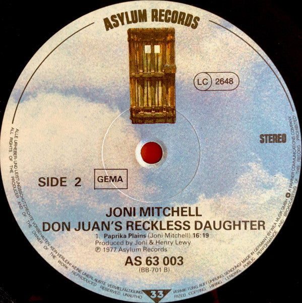 Joni Mitchell : Don Juan's Reckless Daughter (2xLP, Album, RE)