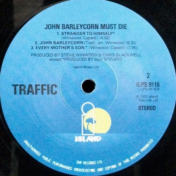 Traffic : John Barleycorn Must Die (LP, Album, RE)