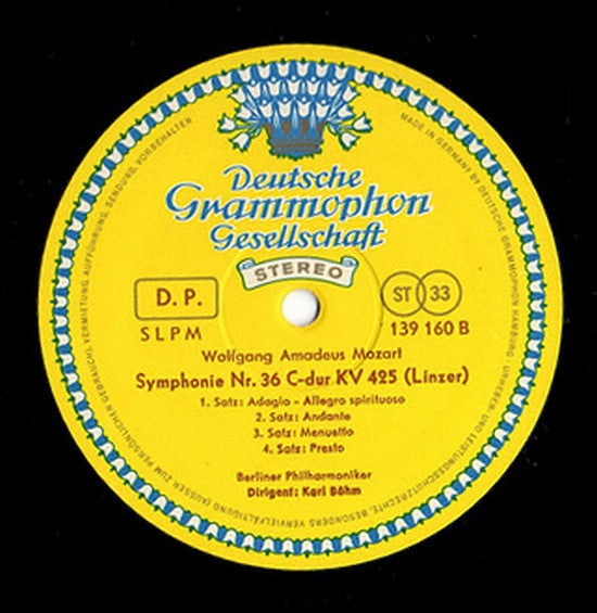Wolfgang Amadeus Mozart • Karl Böhm, Berliner Philharmoniker : Symphonien Nr. 39 Es-Dur • Nr. 36 »Linzer« (LP)