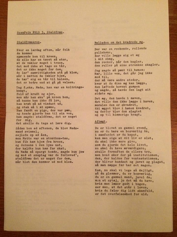 Kalemaris : Staldfræs (LP, Album)