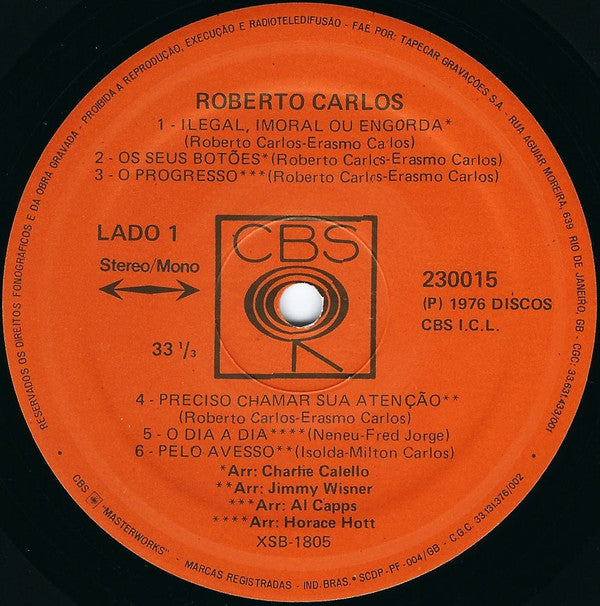 Roberto Carlos : Roberto Carlos (LP, Album, Gat)