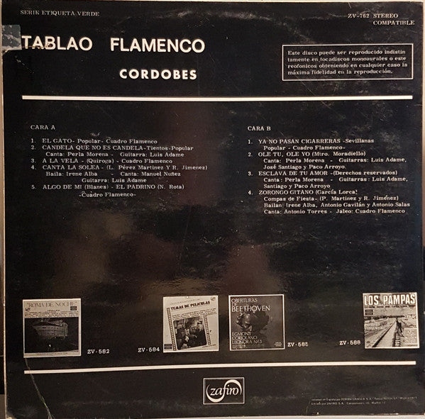 Luis Adame : Festival Flamenco International - Tablao Flamenco Cordobes (LP)