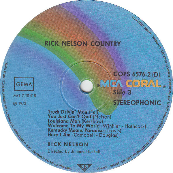 Ricky Nelson (2) : Country (2xLP, Comp, RE)