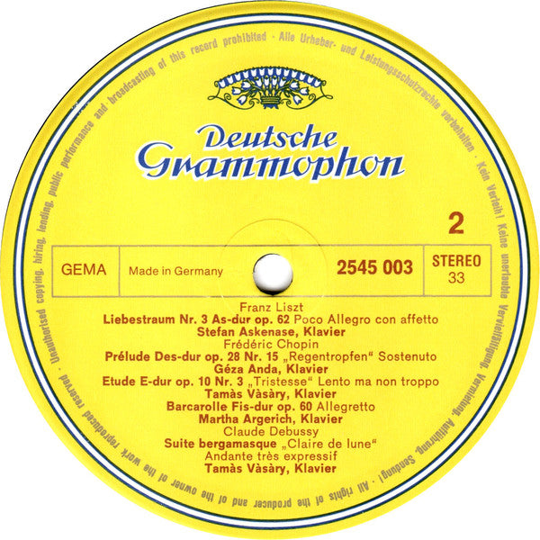 Géza Anda, Martha Argerich, Stefan Askenase, Christoph Eschenbach, Wilhelm Kempff, Tamás Vásáry : Träumerei (Die Schönsten Romantischen Klavierstücke) (LP, Comp)