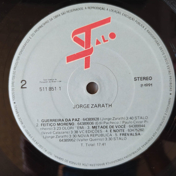 Jorge Zarath : Jorge Zarath (LP, Album)