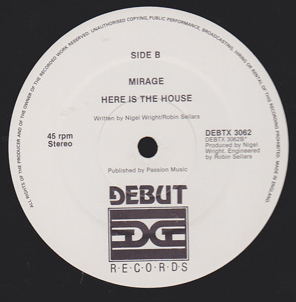 Mirage (12) : House Attack (12", Maxi)